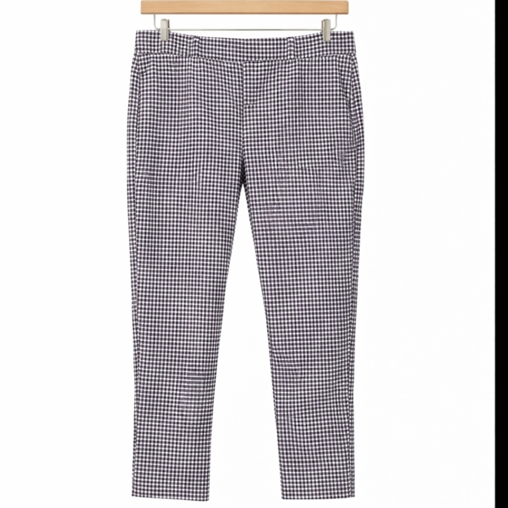 Michael Michael Kors Blue Gingham Slim Ankle Pants Sz XL